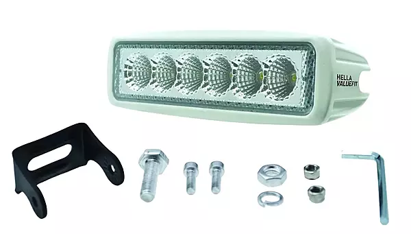HELLA 357203051 ValueFit White Mini Light Bar (6 LED Flood beam)