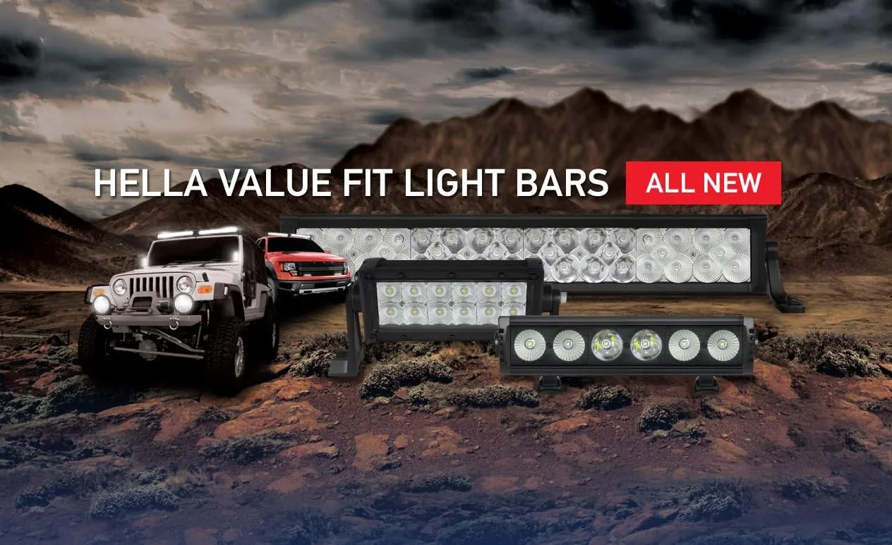 HELLA 357203051 ValueFit White Mini Light Bar (6 LED Flood beam)
