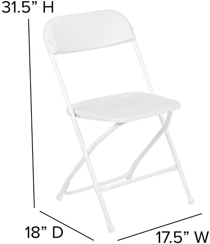 Flash Furniture Hercules Series Commercial-Grade Plastic Folding Chair - 650LB Weight Capacity