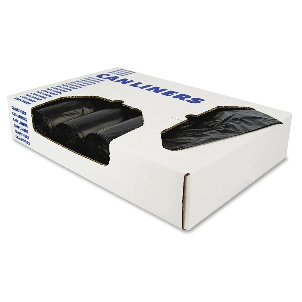 Heritage AccuFit 1.3mil Black Can Liners - 23 gal - 28 x 45 in - 200/Carton