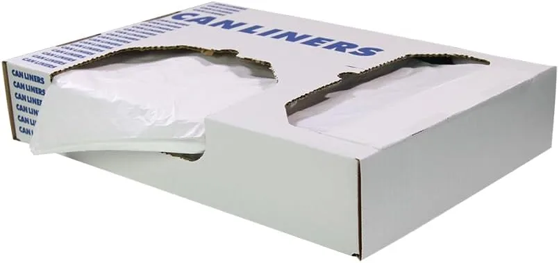 AccuFit 23 Gallon Can Liner by Heritage Bag Co. (200 Pack) 28"x45" 0.9mil Clear