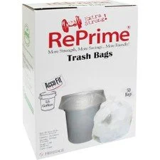 Heritage Accufit Can Liners, 55 Gallon, 0.9 Mil, Clear - Box of 50
