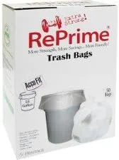 Heritage Accufit Can Liners, 55 Gallon, 0.9 Mil, Clear - Box of 50