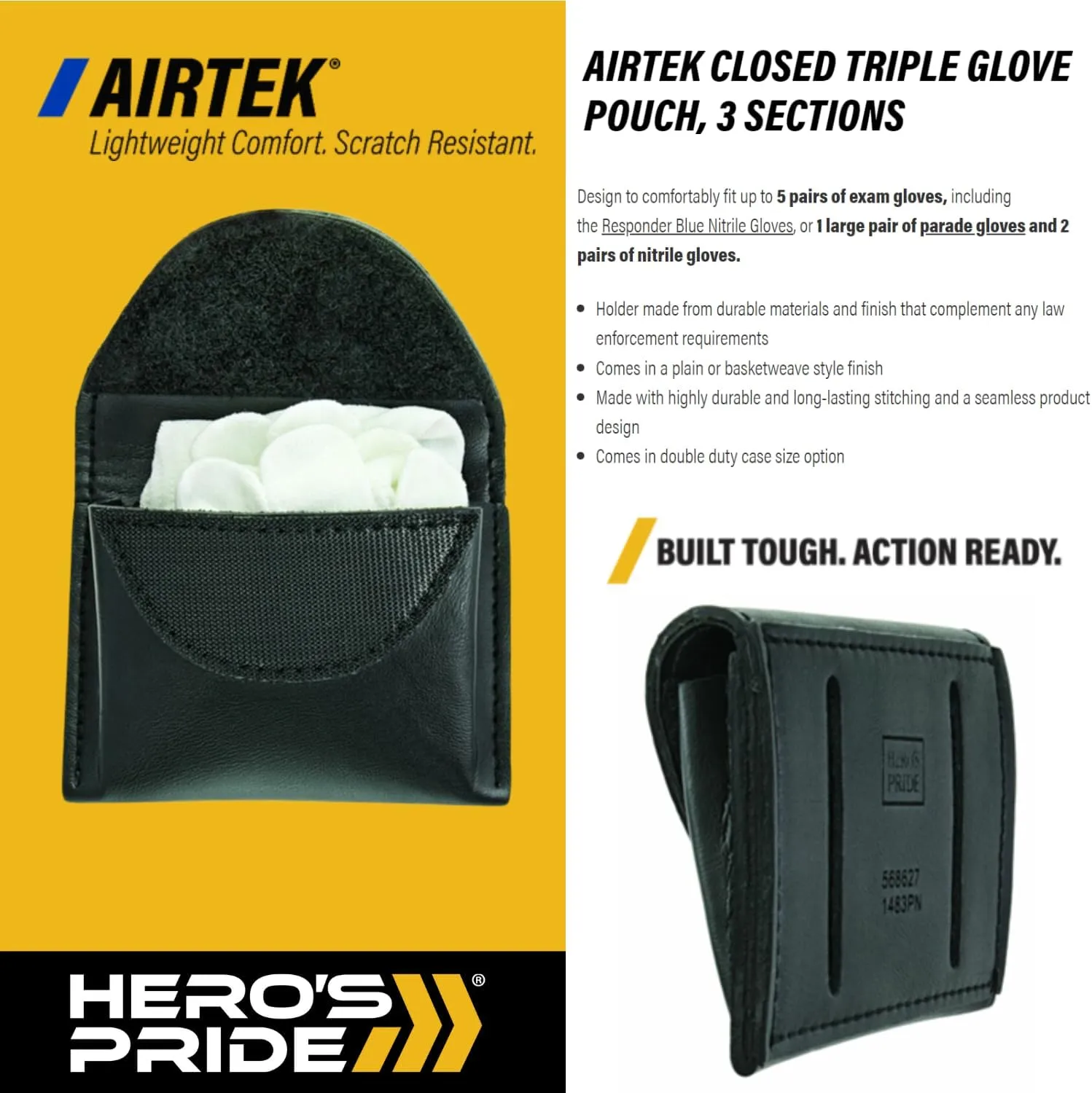 HERO'S PRIDE Deluxe AirTek Triple Glove Pouch