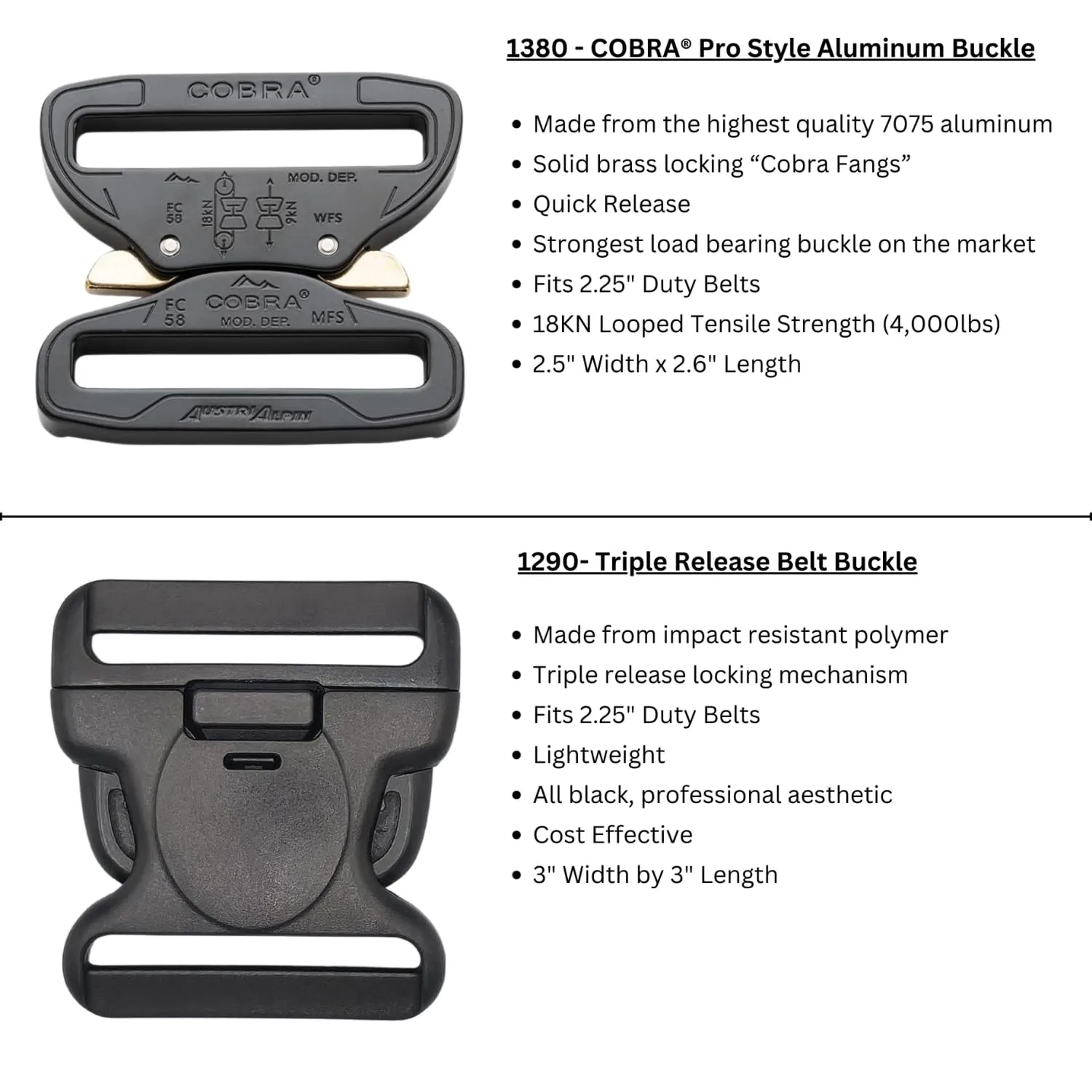 HERO'S PRIDE Ballistic Deluxe Duty Belt, Triple-lock Buckle, 2.25\"