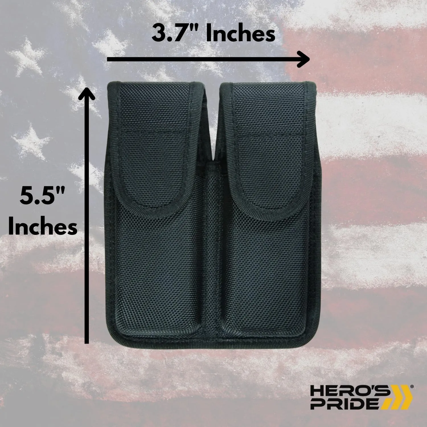HERO'S PRIDE Ballistic Double Magazine Case for Duty Belt