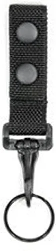 Hero's Pride Ballistic Economy Key Holder, Plastic Clip, Fits Duty Belt to 2.25" Wide, Black