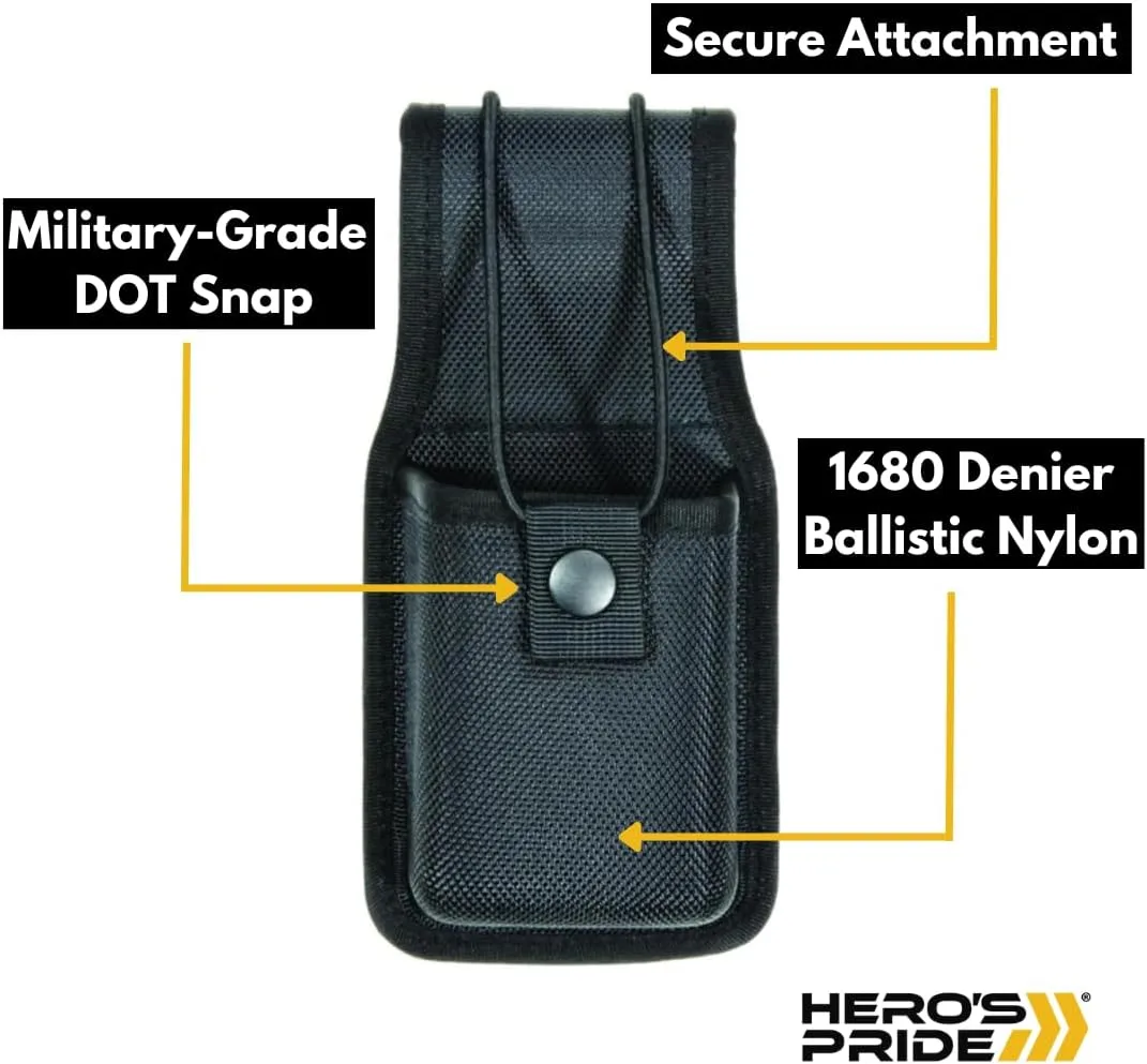 Hero's Pride Molded Ballistic Deluxe Radio Holder - Secure, Convenient Nylon Radio Holster for Duty Belt