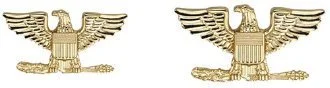 Metal Rank Insignia, Col. Eagle, Gold, PR