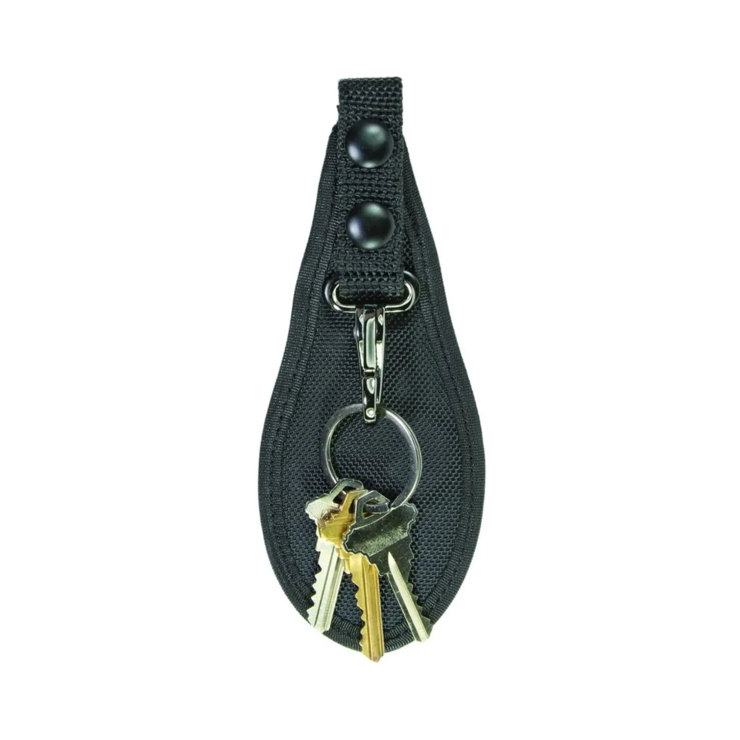 Hero's Pride Duty Belt Key Holder - Durable Ballistic Scabbard with Deluxe Metal Clip and Split Key Ring