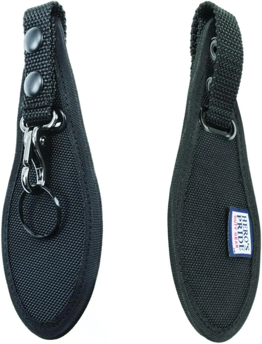 Hero's Pride Duty Belt Key Holder - Durable Ballistic Scabbard with Deluxe Metal Clip and Split Key Ring