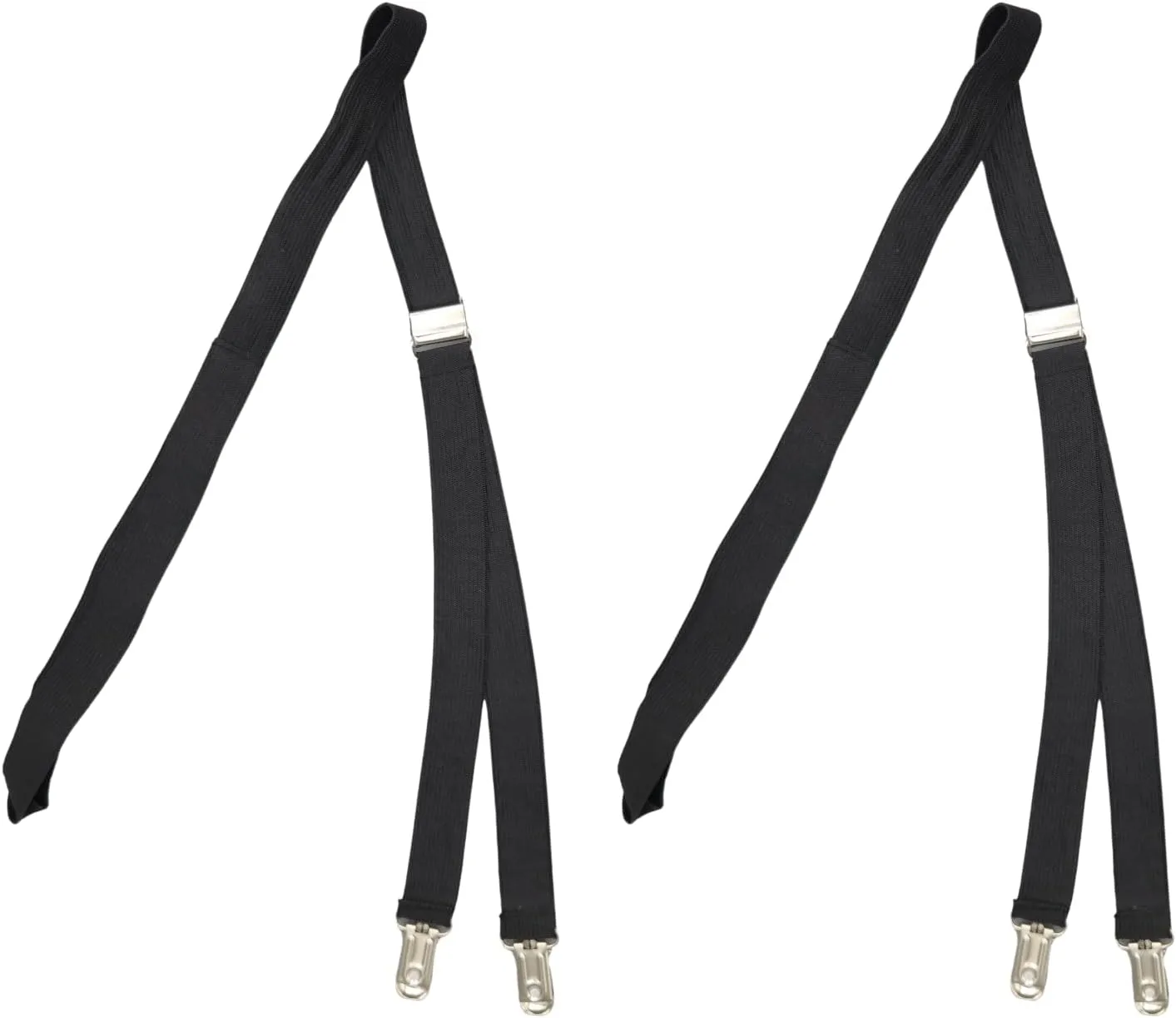 Hero's Pride Shirt Stays for Men, Durable Shirt Tucker for Police and Law Enforcement, 1 Pair of Garter Tuckers, Black