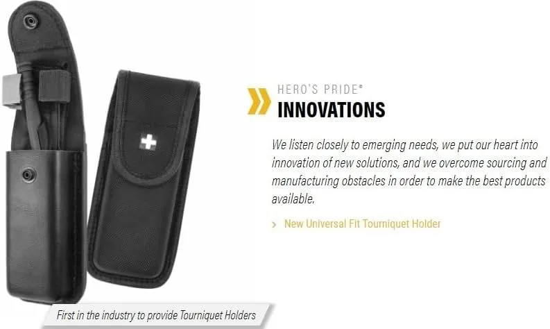Hero's Pride Ballistic Tourniquet Holder (Fits 2-1/4" Belt), Tall