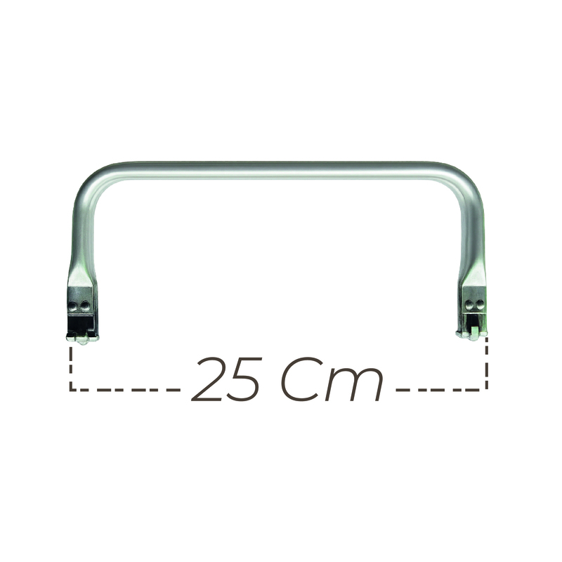 Herraje En Aluminio Bolsos 25 cm Plata paquete x 5 unidades Herraje En Aluminio Bolsos 25 cm Plata paquete x 5 unidades