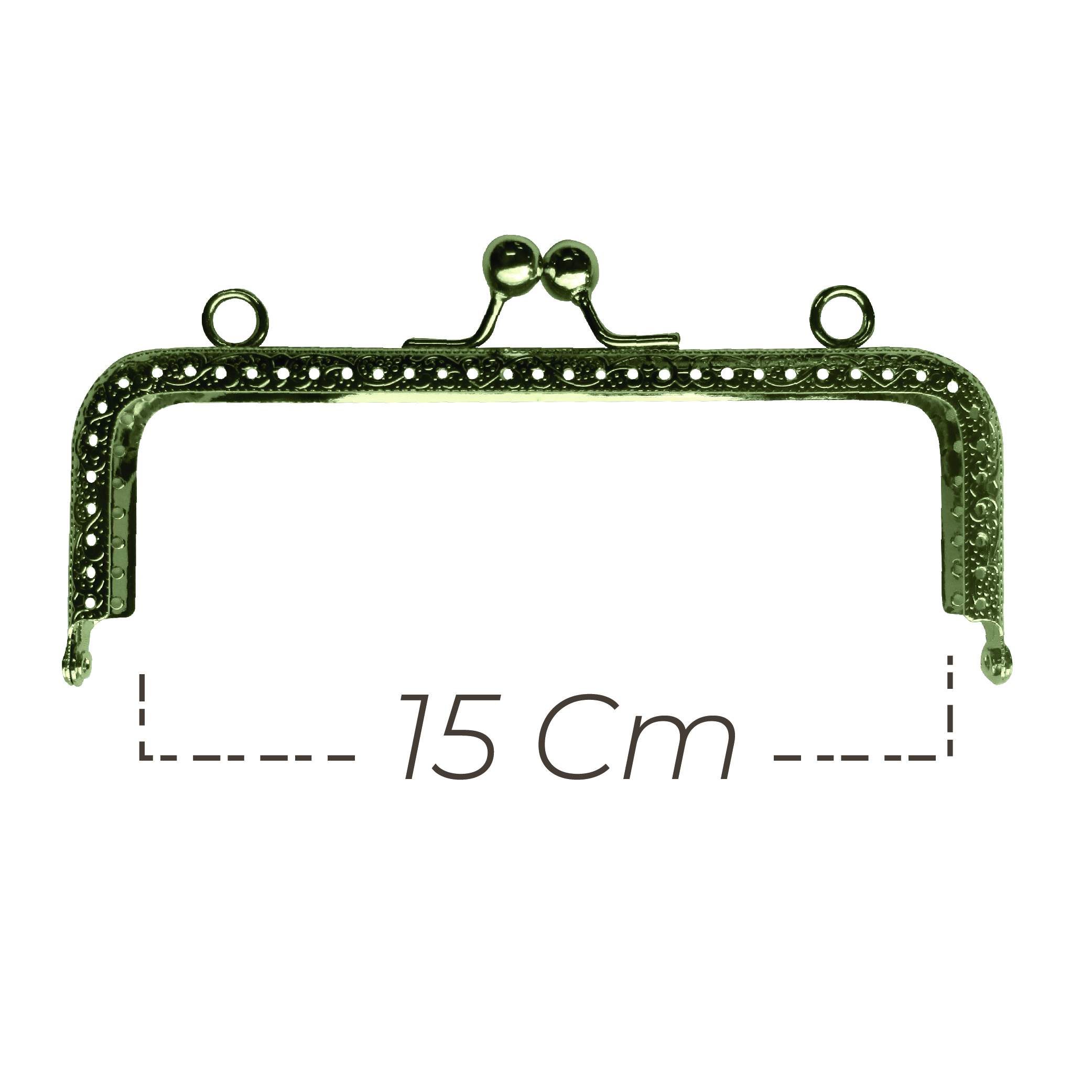 Herraje Metálico Cuadrado 15 cm Color Bronce paquete x 5 unidades