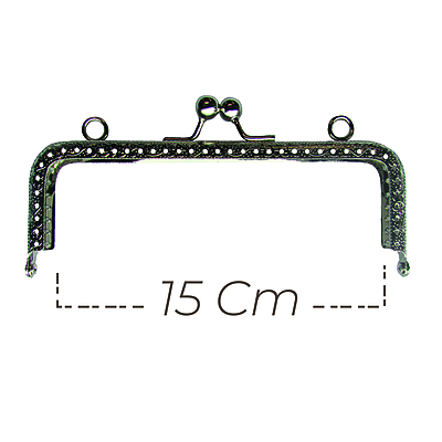 Herraje Metálico Cuadrado 15 cm Color Plateado paquete x 5 unidades