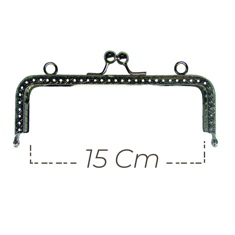 Herraje Metálico Cuadrado 15 cm Color Plateado paquete x 5 unidades