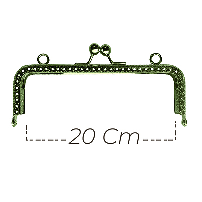 Herraje Metálico Cuadrado 20 cm Color Bronce paquete x 5 unidades