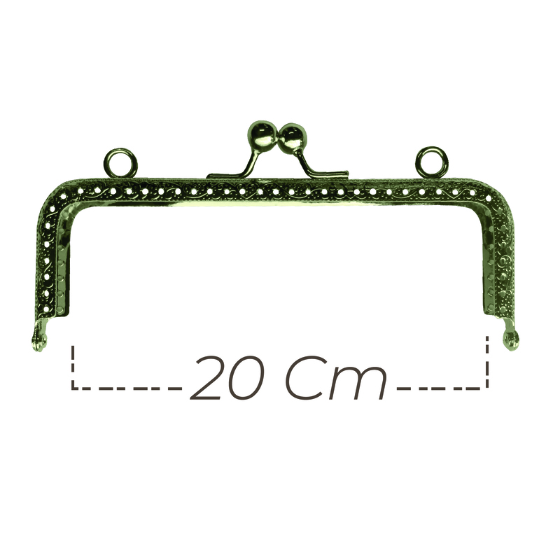 Herraje Metálico Cuadrado 20 cm Color Bronce paquete x 5 unidades