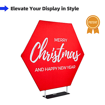 Custom Printed Hexagon Shape Backdrop