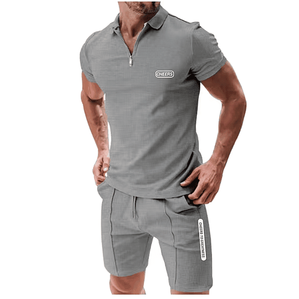 Men's Summer Casual Short-Sleeved T-Shirt With Pant
