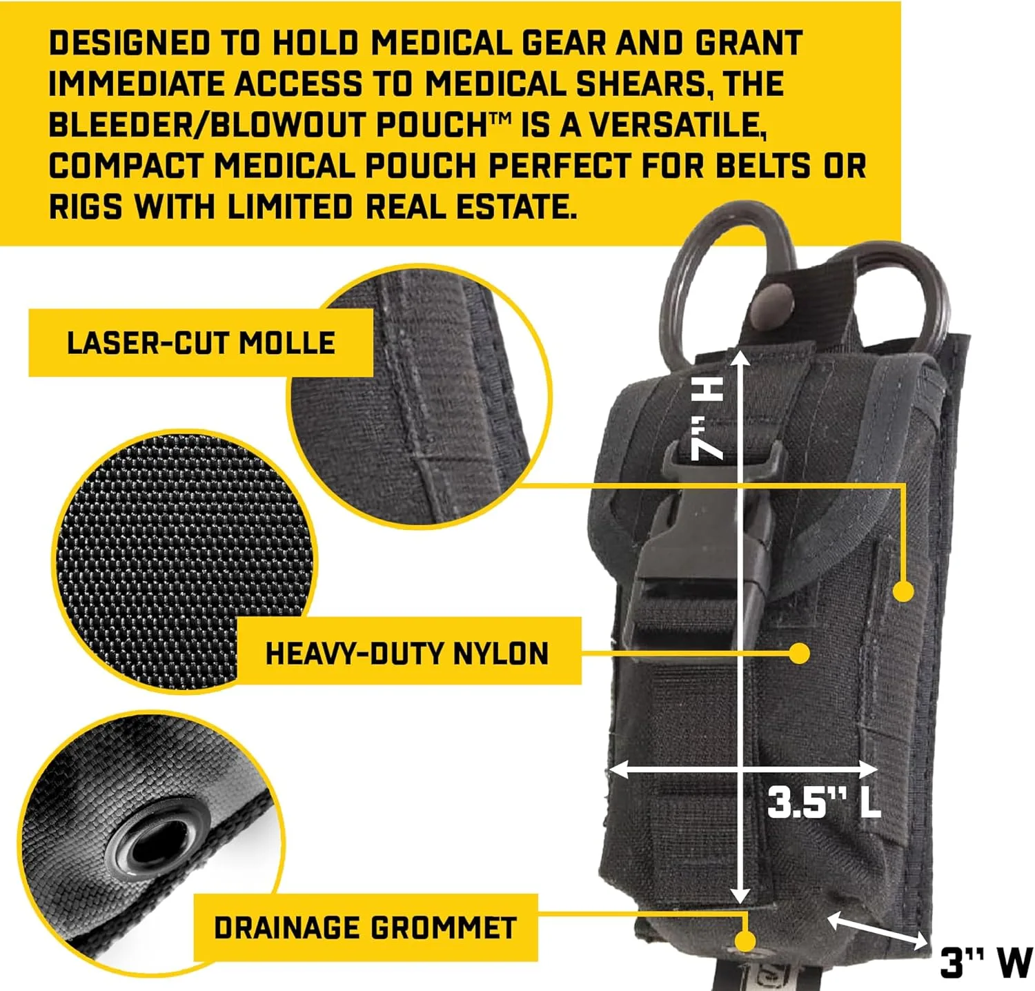 HIGH SPEED GEAR Bleeder/Blowout Pouch – Medical MOLLE Pouch