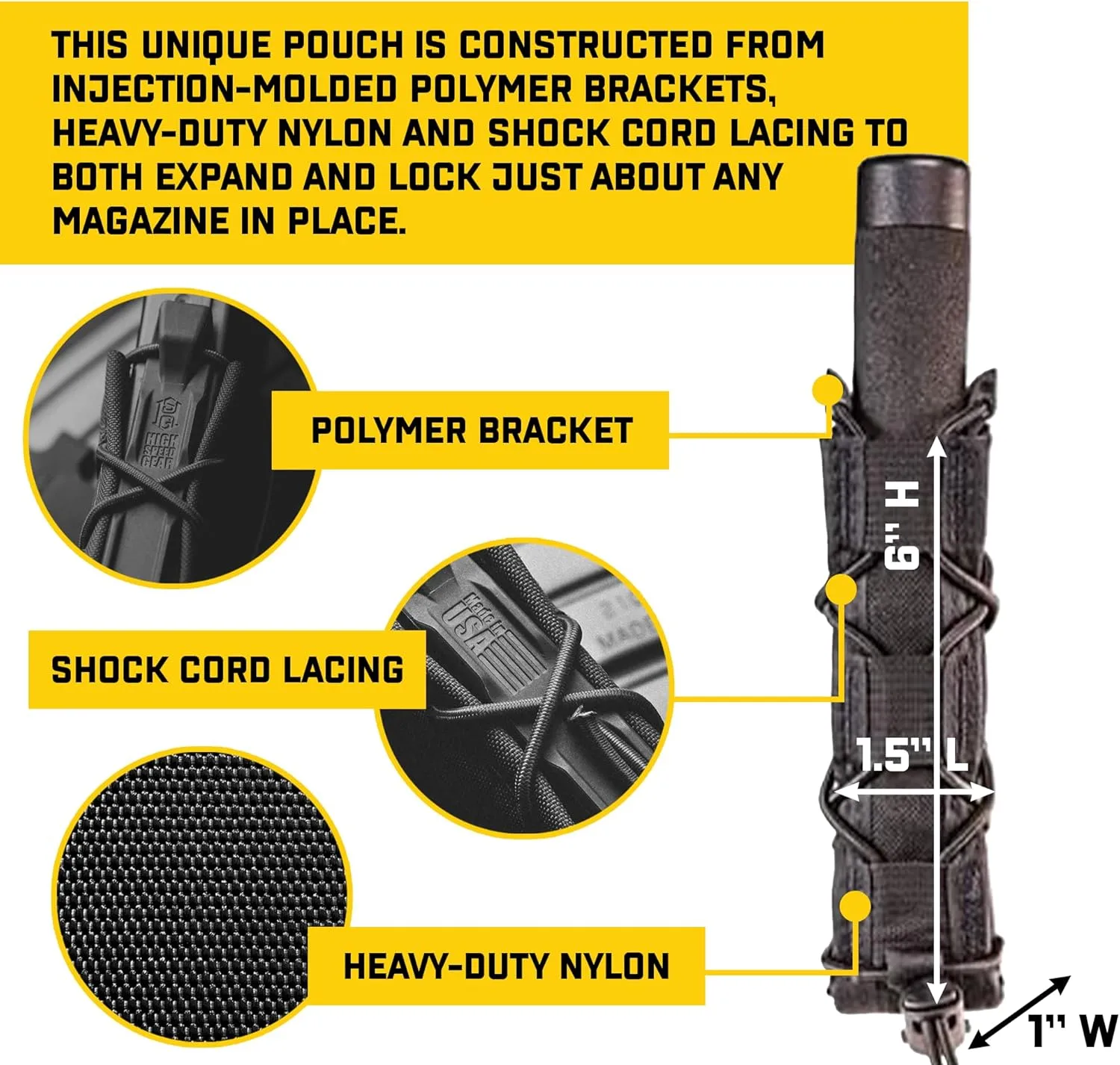 HIGH SPEED GEAR Extended Pistol Taco Universal Magazine Holster