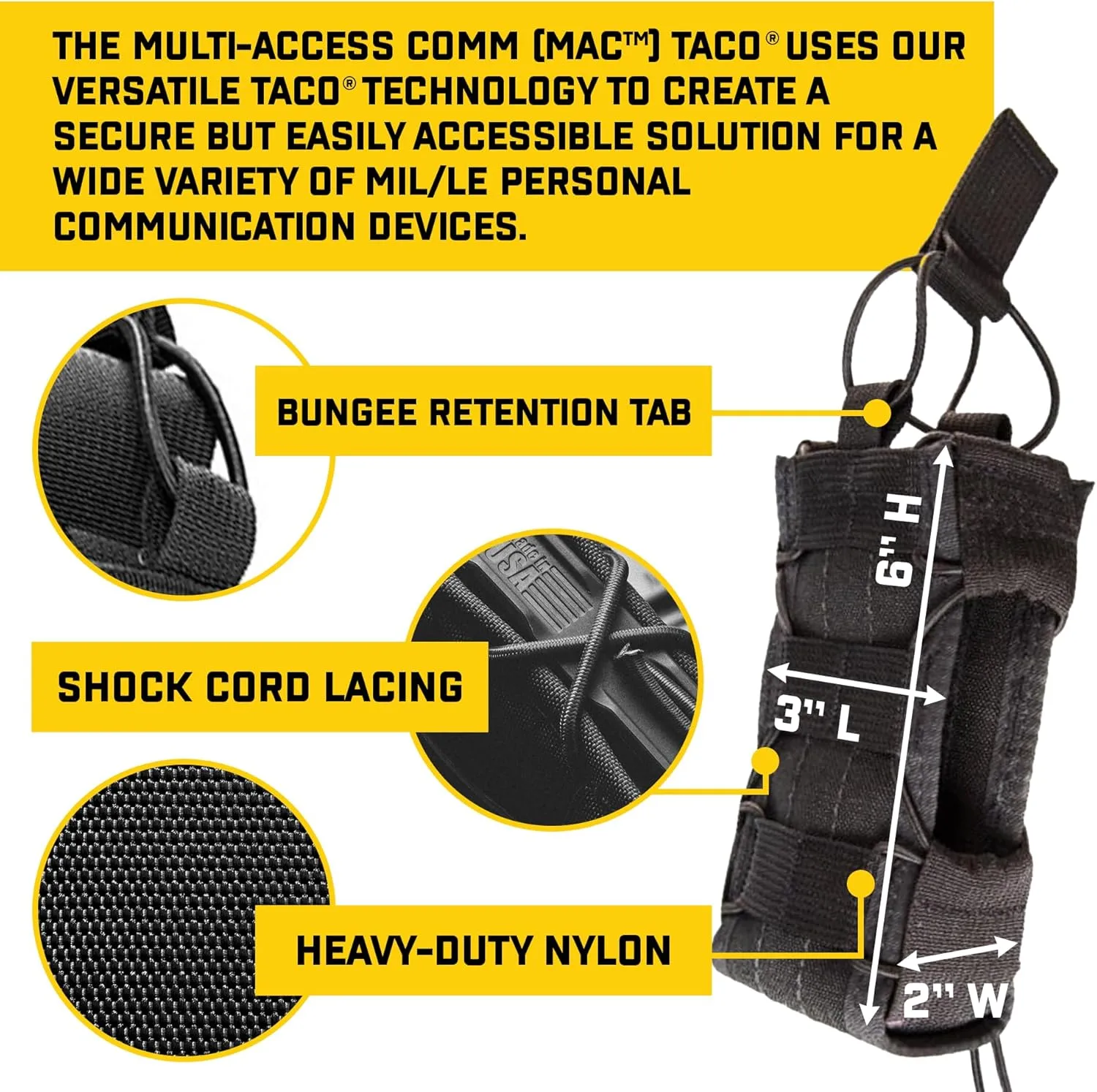 High Speed Gear Multi-Access Comm (MAC) TACO MOLLE Radio Pouch