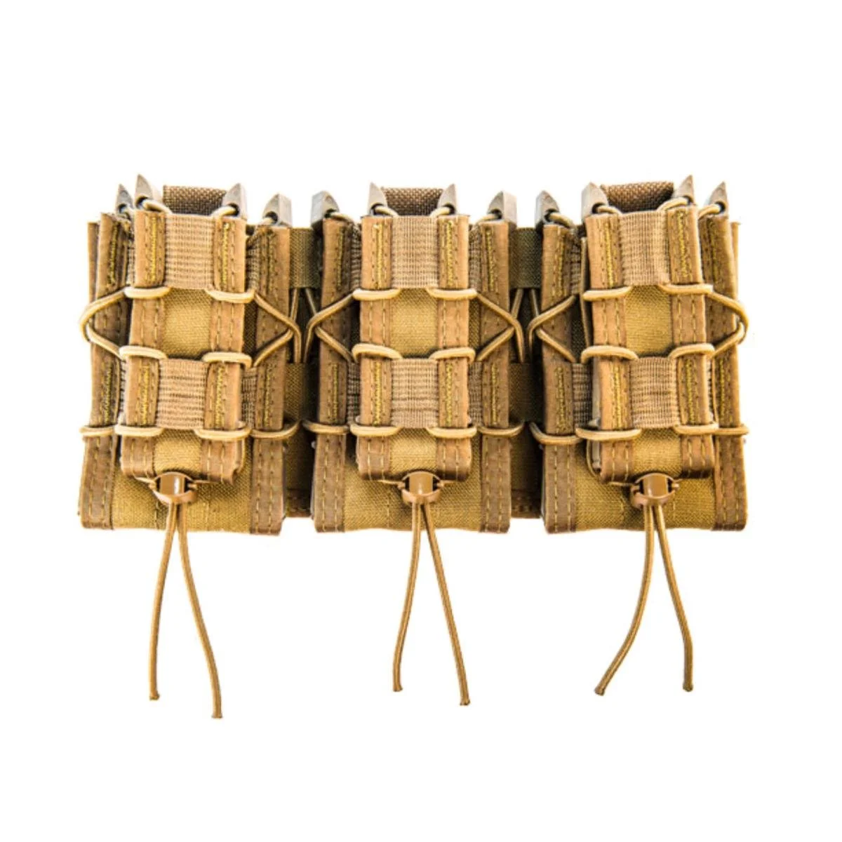 High Speed Gear MOLLE Double Decker Taco Shingle, 3 Rifle/Pistol Mag Pouches