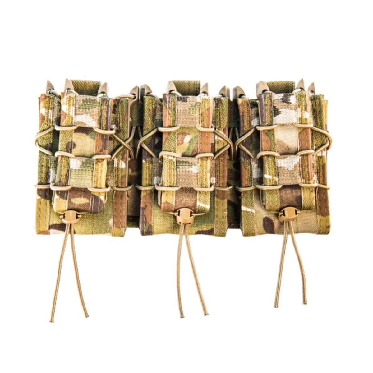 High Speed Gear MOLLE Double Decker Taco Shingle, 3 Rifle/Pistol Mag Pouches