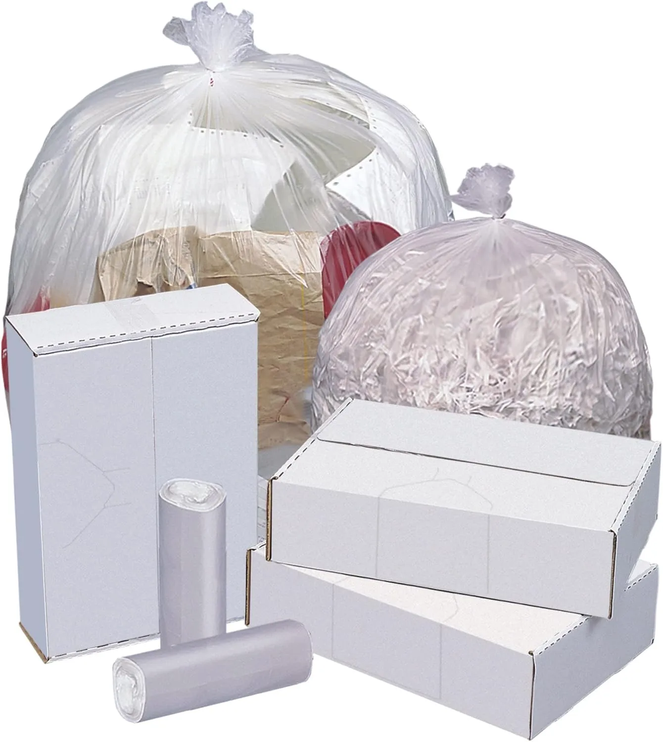 Highmark High-Density Can Liners, 6 Mic, 10 Gallons, 24" x 24", Natural, Box Of 1,000
