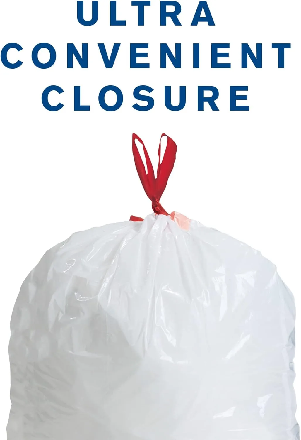 Highmark Tall 0.6 mil Drawstring Kitchen Trash Bags, 13 Gallon, 27.375in x 24in, White, Box Of 200