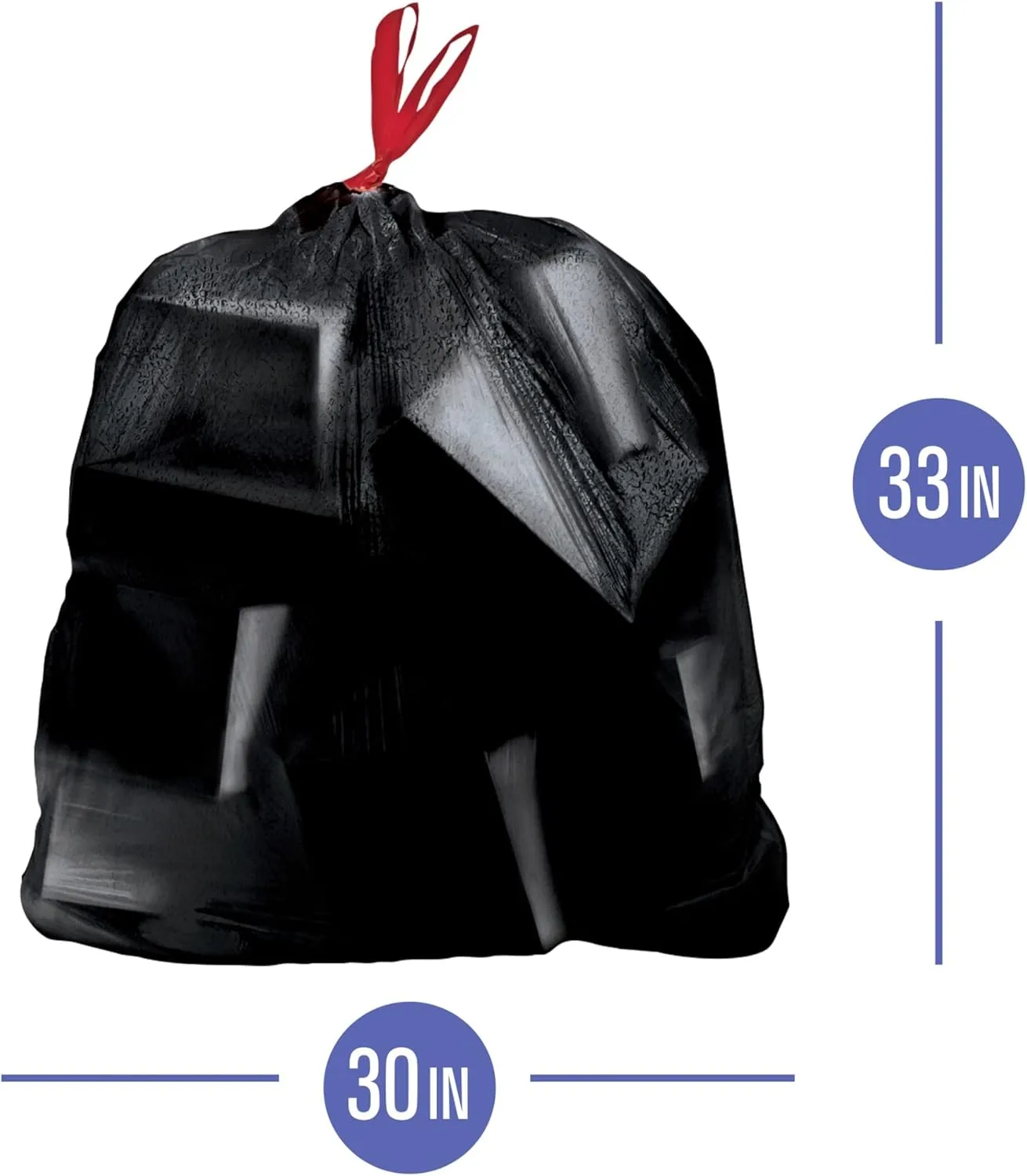 Highmark Low-Density Trash Bags, 30 Gallon, 30in x 33in, Box of 25 (DP782982)