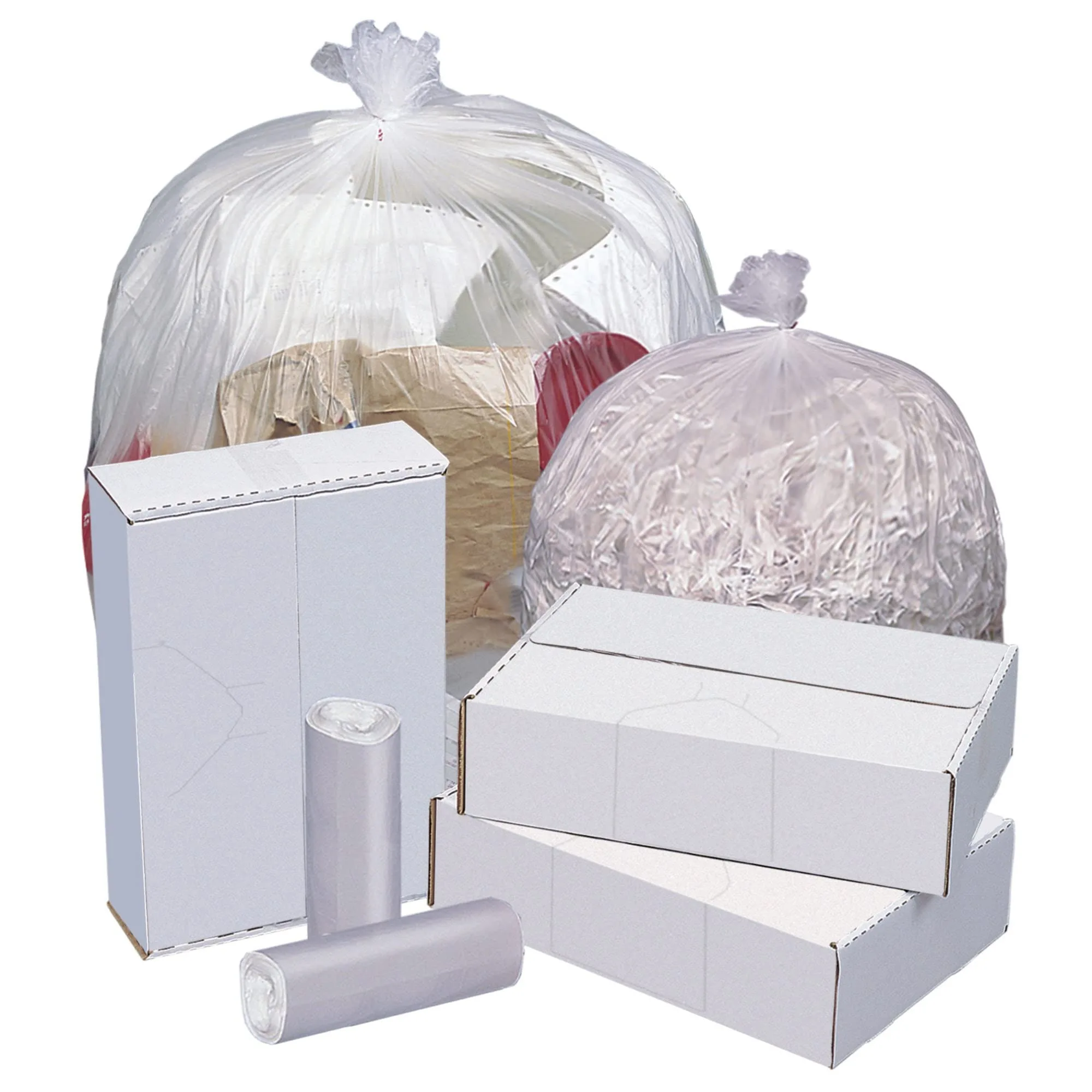 Highmark™ High-Density Can Liners, 22 Mic, 40-45 Gallons, 40" x 48", Natural, Box Of 150