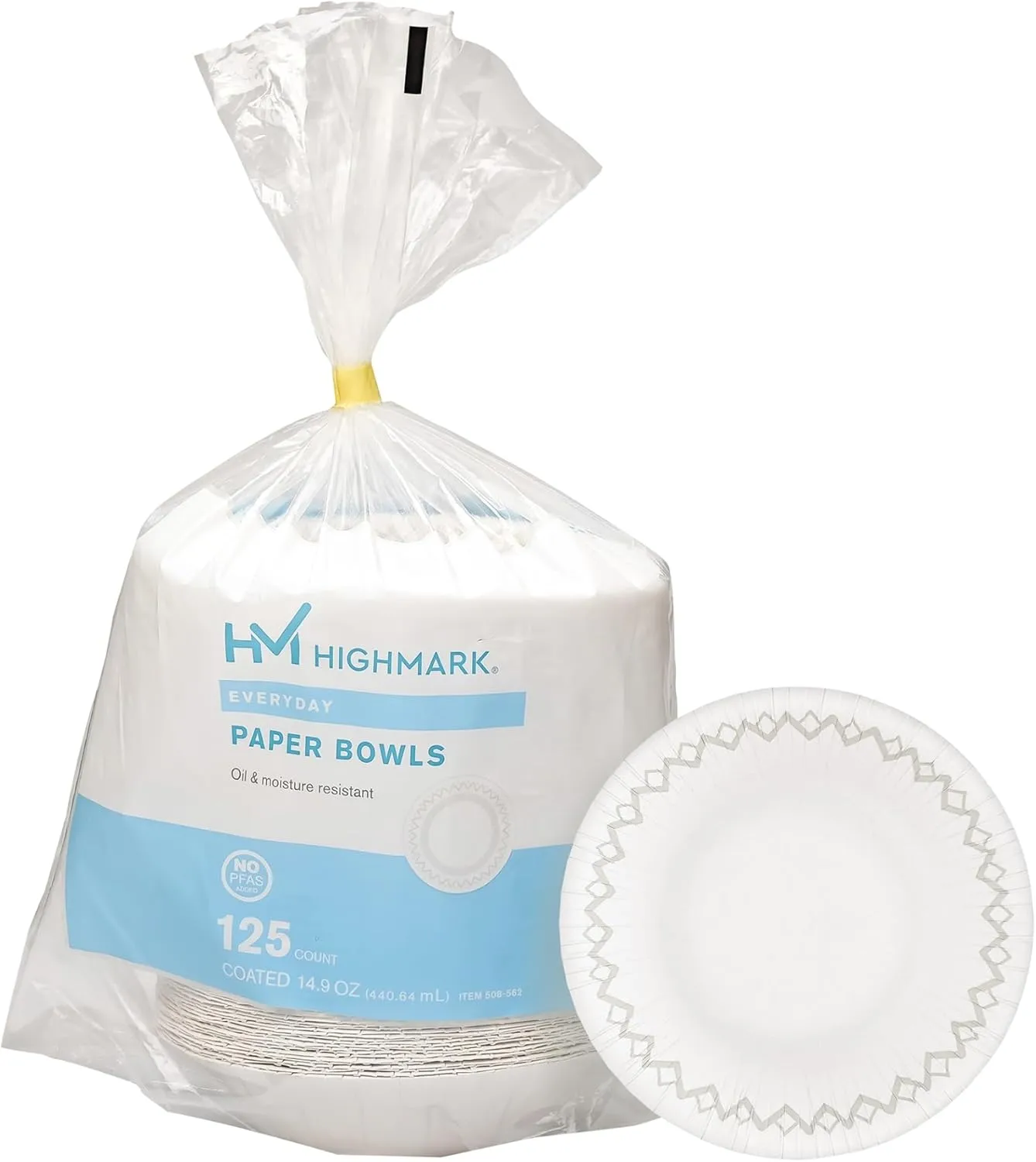 Highmark Disposable 6in. Bowls, 14.9 Oz., Pack Of 125, 11580