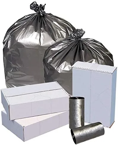 Highmark™ Linear Low Density Can Liners, 1.7-mil, 60 Gallons, 38" x 58", Silver, Box Of 50