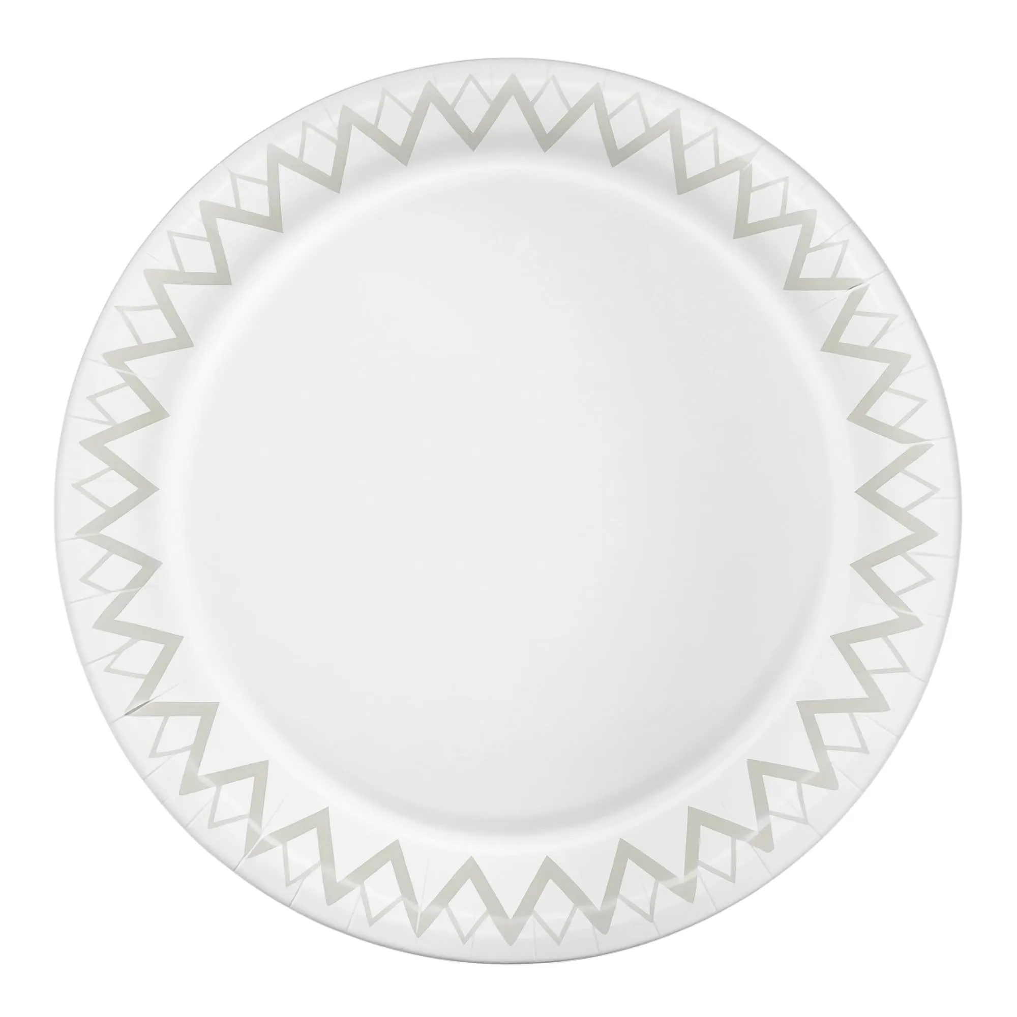 Highmark Paper Plates, 8-3/4in, Printed White, Pack Of 125