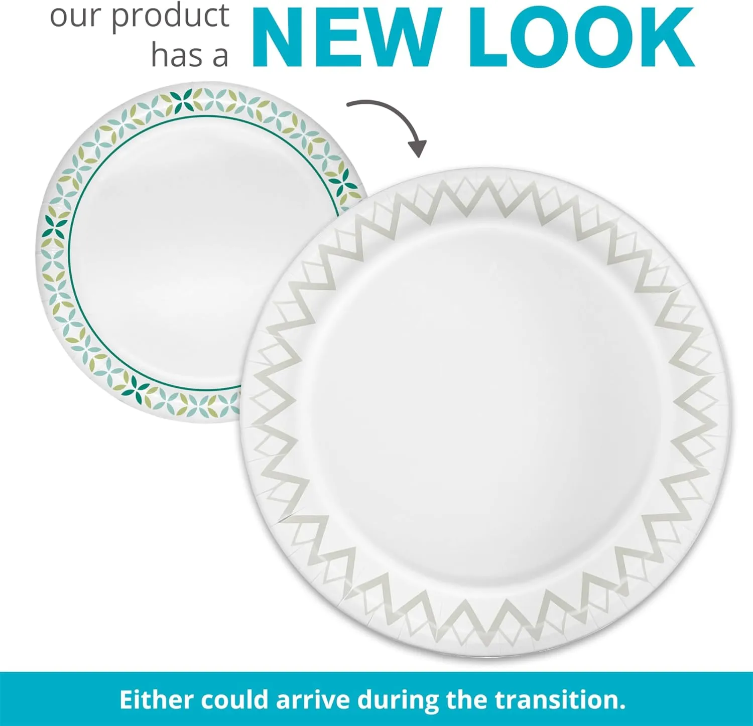 Highmark Paper Plates, 8-3/4in, Printed White, Pack Of 125
