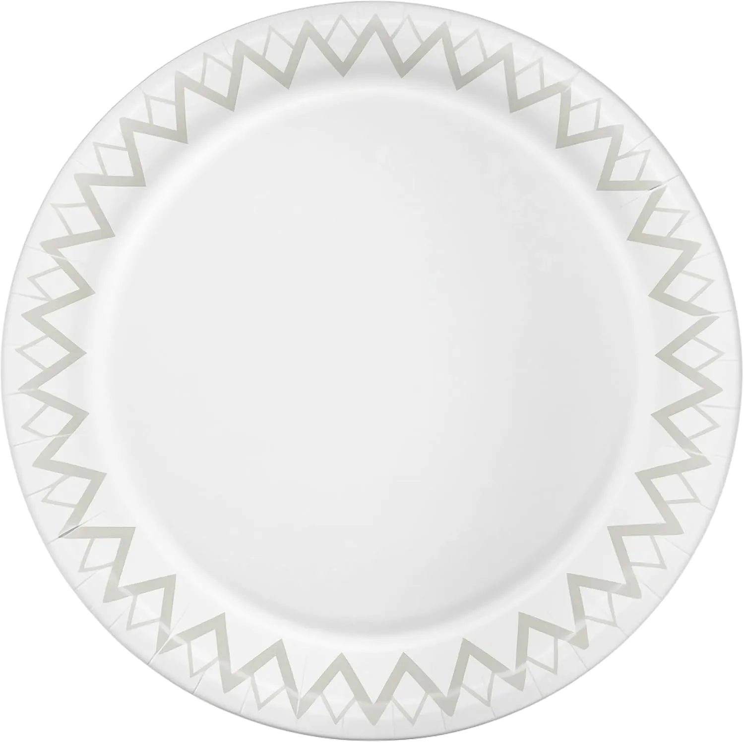 Highmark Paper Plates, 8-3/4in, Printed White, Pack Of 125