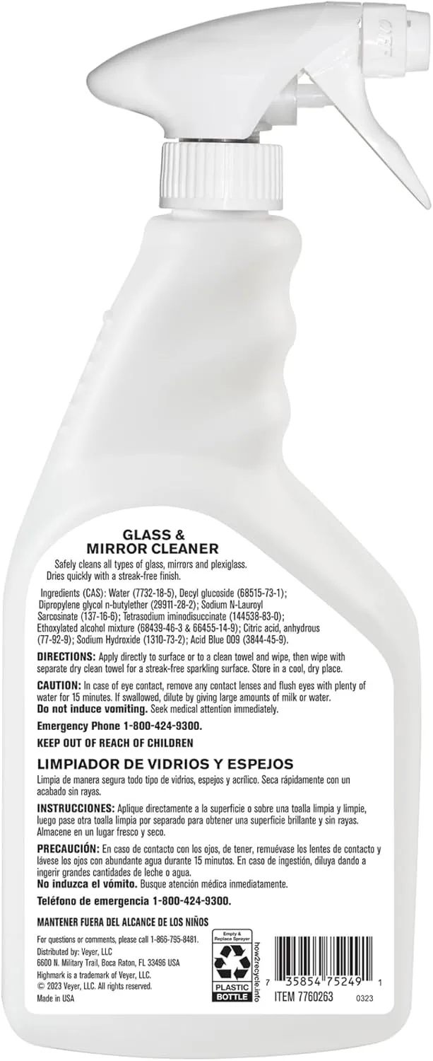 Highmark ECO Glass And Mirror Cleaner, 32 Oz