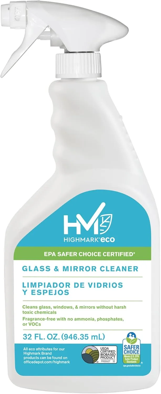 Highmark ECO Glass And Mirror Cleaner, 32 Oz