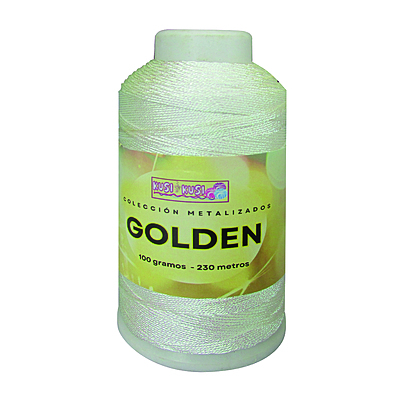 Hilo Metalizado Irisado Rollo Por 100 Gramos Color Blanco B204 Hilo Metalizado Irisado Rollo Por 100 Gramos Color Blanco B204