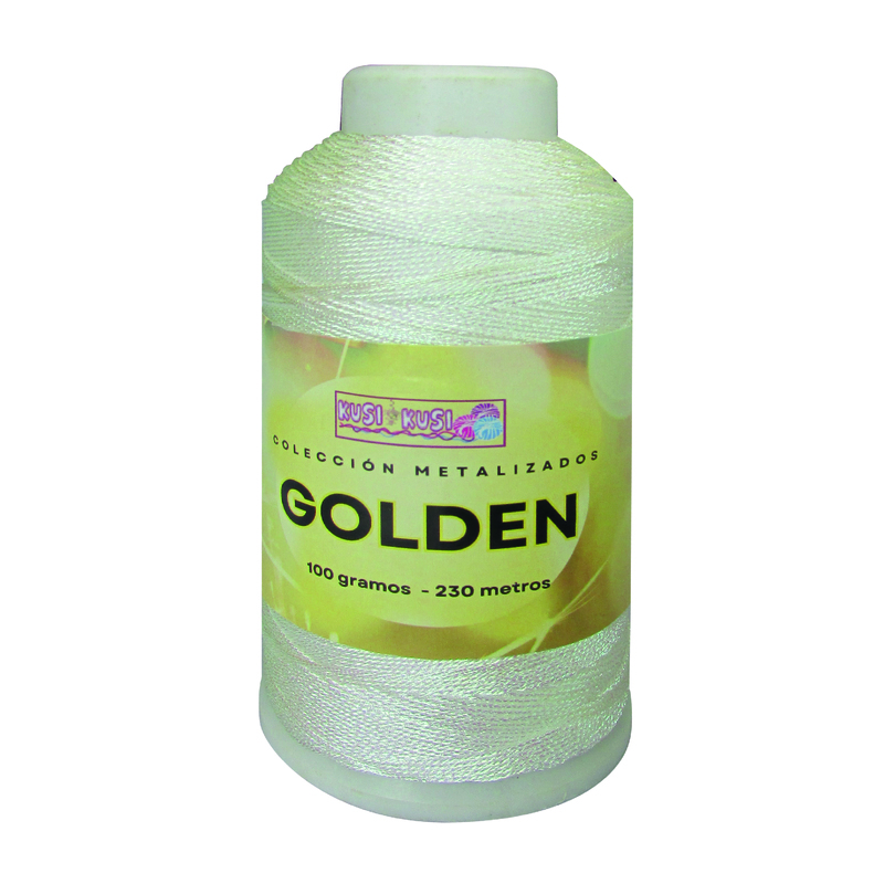 Hilo Metalizado Irisado Rollo Por 100 Gramos Color Blanco B204 Hilo Metalizado Irisado Rollo Por 100 Gramos Color Blanco B204