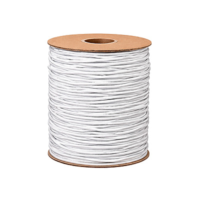 Hilo Caucho 2.8Mm Blanco Rollo X 100 Yardas