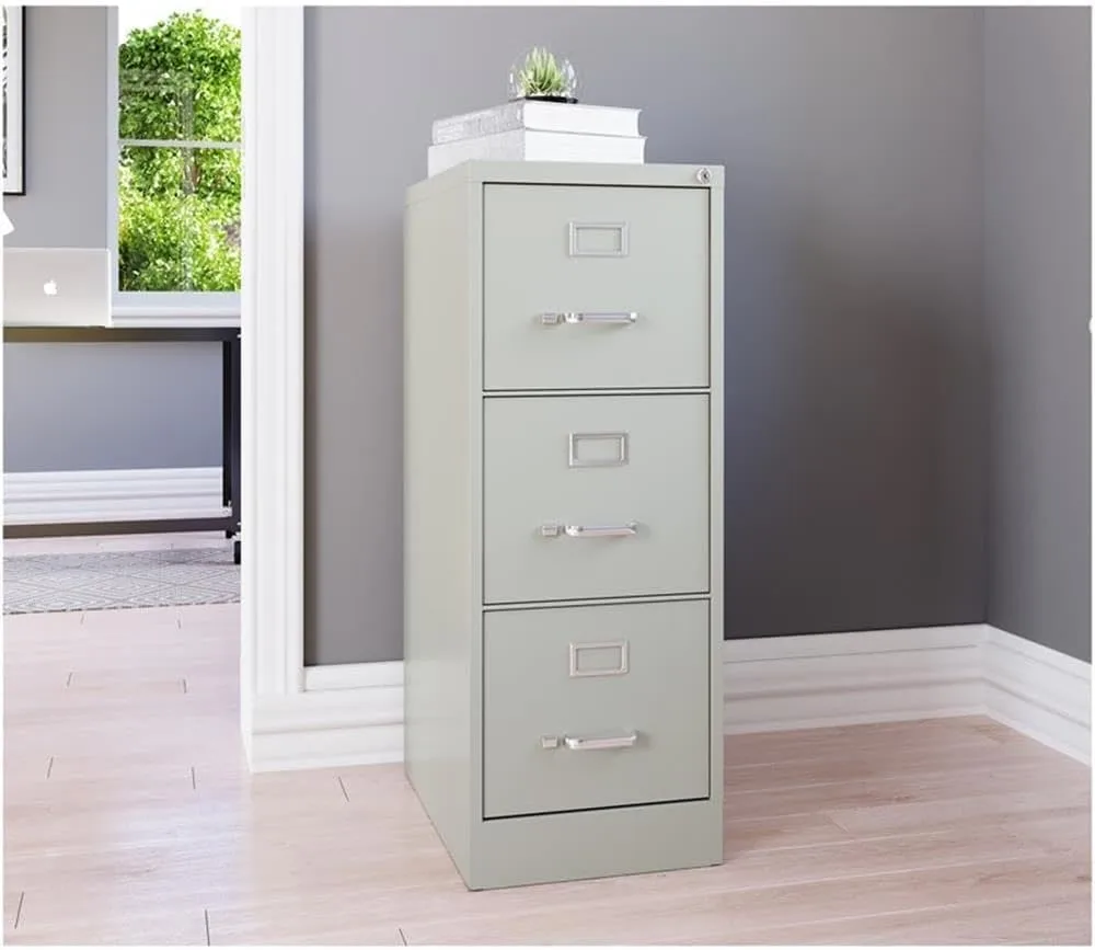 Hirsh Commercial Vertical 3-Drawer Metal File Cabinet
