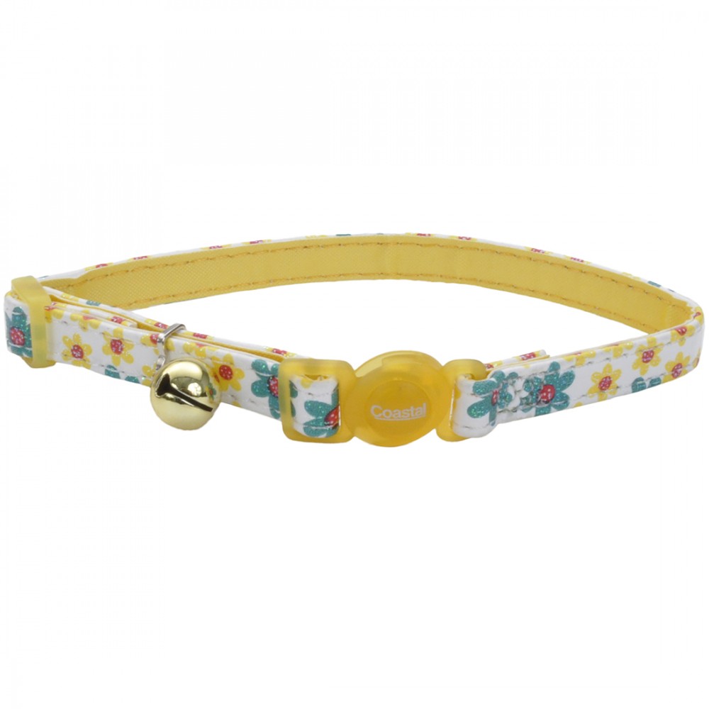 Coastal 3 And Safe Cat Flower Frenzy Adj.Breakaway Collar Yellow Coastal 3 And Safe Cat Flower Frenzy Adj.Breakaway Collar Yellow