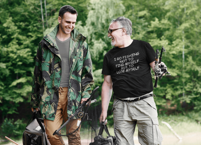 I Go Fishing Not To find Myself But To Lose Myself T-shirt