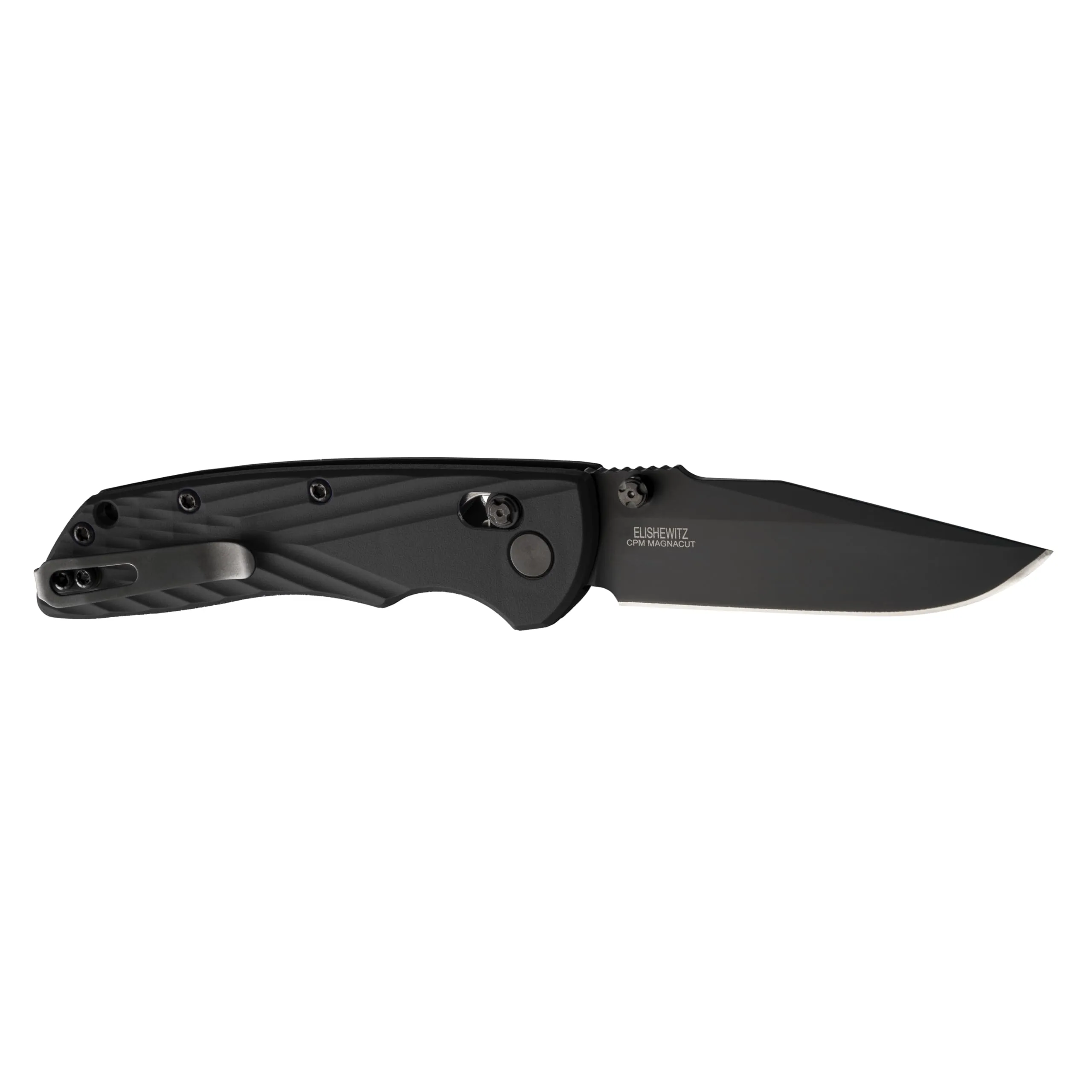 Hogue Deka ABLE Lock Folding Knife 3.25" CPM-MagnaCut Black Cerakote Clip Point Blade, Black Polymer Handles