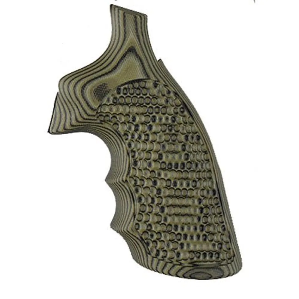 HOGUE S&W K & L Frame Round Butt Conversion G10 Grip with Finger Grooves