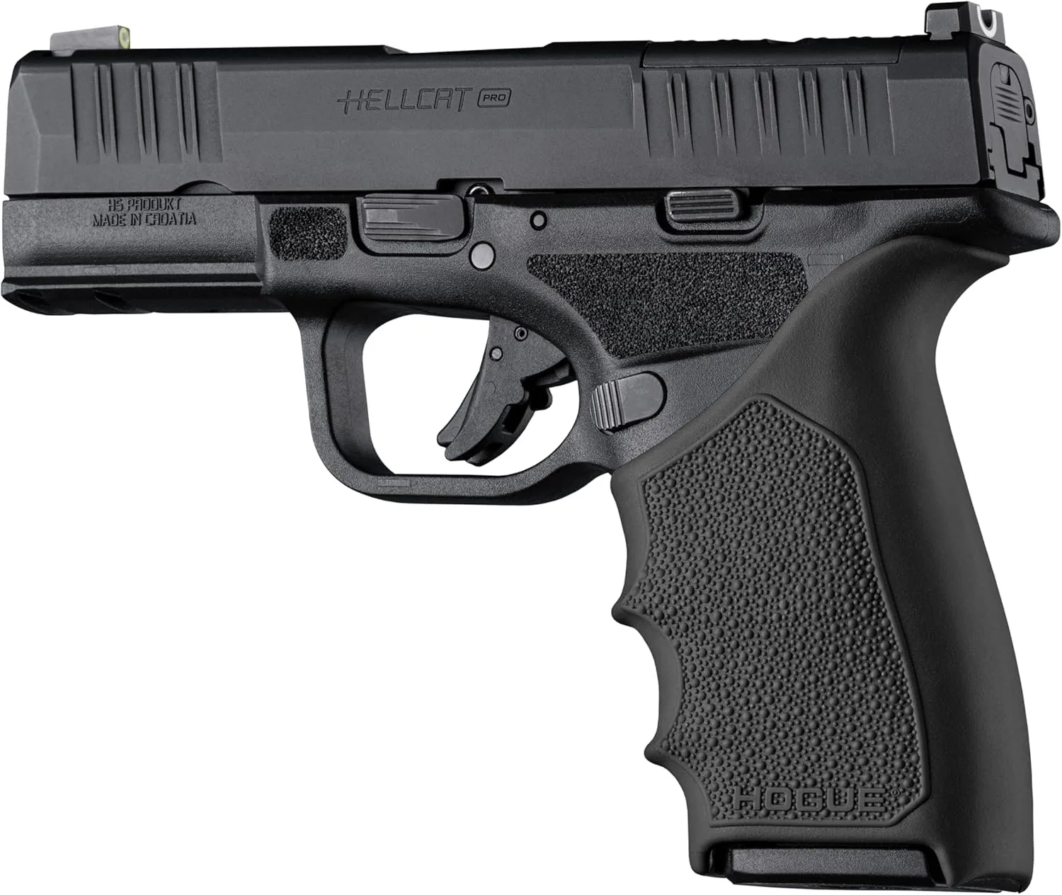 Hogue HandAll Beavertail Rubber Grip Sleeve for Springfield Armory Hellcat Pro Black One Size